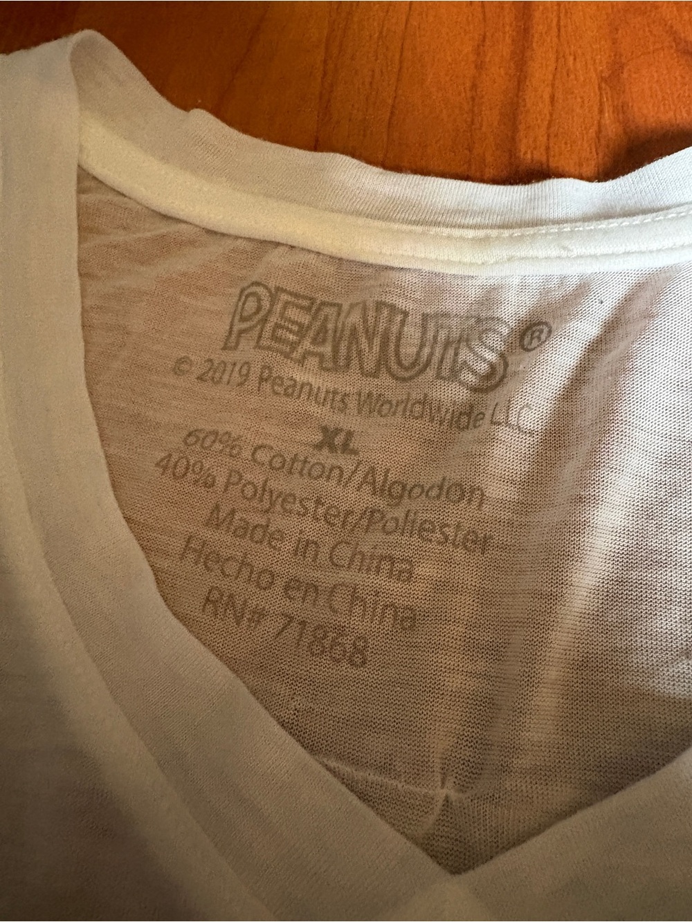 Peanuts White Tee with Yellow Woodstock & Black Snoopy Graphic - Picture 4 of 4